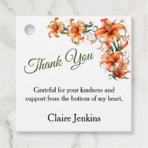 Tiger Lily Personalisable Gracias