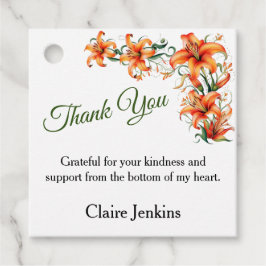 Etiquetas Para Recuerdos Tiger Lily Personalisable Gracias