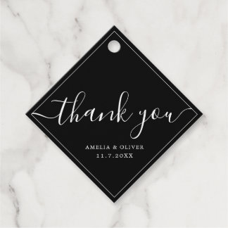 Etiquetas Para Recuerdos Timeless Modern Minimalist Wedding | Thank You