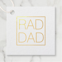 Tipografía de oro de Rad Dad y diversión minimalis