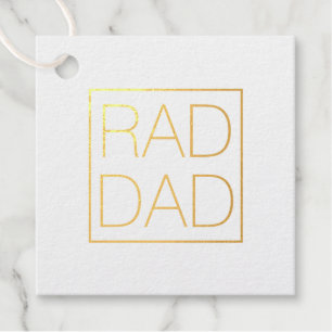 Etiquetas Para Recuerdos Tipografía de oro de Rad Dad y diversión minimalis