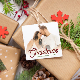 Etiquetas Para Recuerdos Tiras de Fotos Familiares de Navidad con Letra Min