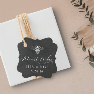 Etiquetas Para Recuerdos Tiza oscura destinada a ser miel de boda