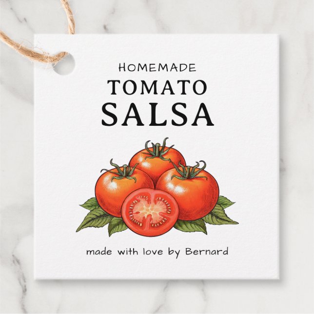 Etiquetas Para Recuerdos Tomato Salsa label (Anverso)