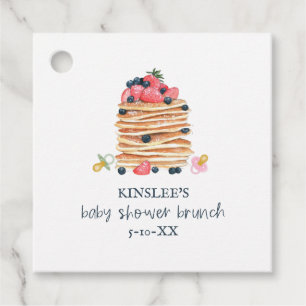 Etiquetas Para Recuerdos Tortitas y Pacificadores Baby Shower Brunch
