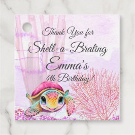 Etiquetas Para Recuerdos Tortuga, cuarto cumpleaños, bajo el mar