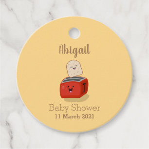 Etiquetas Para Recuerdos Tostada de kawaii y personalizado de tostadora roj
