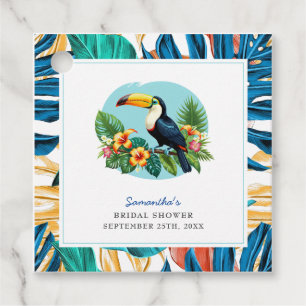 Etiquetas Para Recuerdos Toucan Lluvia Tropical Verano Despedida de Soltera