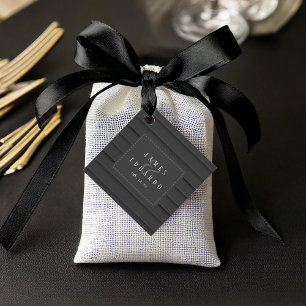 Etiquetas Para Recuerdos Traje negro y blanco personalizado Boda ID1090