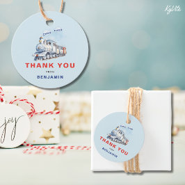 Etiquetas Para Recuerdos Tren Cumpleaños Circle Round Tag Chugga Chugga