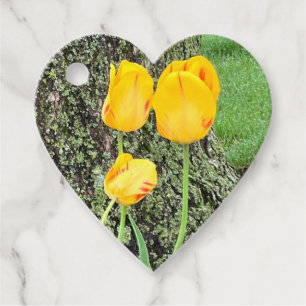 Etiquetas Para Recuerdos Tres tulipanes amarillos /