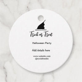 Etiquetas Para Recuerdos Trick o tratar la fiesta de Halloween gorra negro 