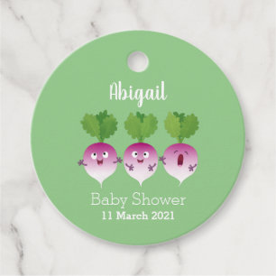 Etiquetas Para Recuerdos Trío de verduras de nabo lindo personalizado