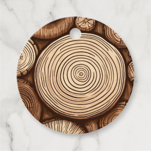 Etiquetas Para Recuerdos troncos de árbol de madera redonda bosque de mader