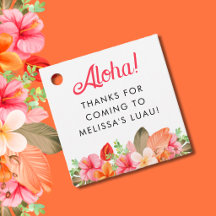 Tropical Aloha Floral Birthday Luau Party 