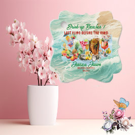 Etiquetas Para Recuerdos Tropical Beach Cocktails Fruits Bachelorette Party