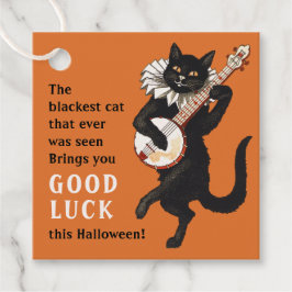 Etiquetas Para Recuerdos Trovador de gato negro Buena suerte CC1156 Hallowe
