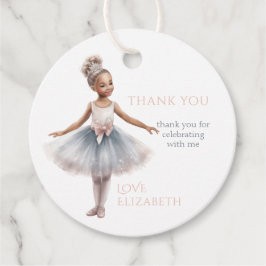 Etiquetas Para Recuerdos Tutu Cute Elegant Ballerina Watercolor Cumpleaños