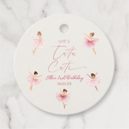 Etiquetas Para Recuerdos Tutu Cute Pink Ballerina segunda Fiesta de cumplea