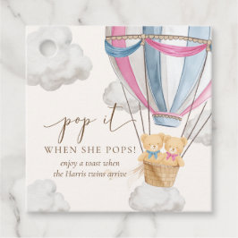 Etiquetas Para Recuerdos Twins Bearly Wait Teddy Bear Pop It When She Pops