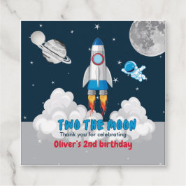 Etiquetas Para Recuerdos Two The Moon Boy Space Rocket 2nd Birthday 