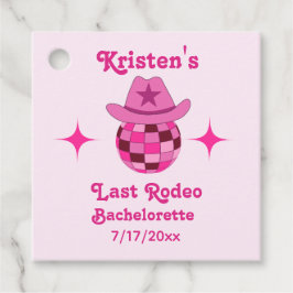 Etiquetas Para Recuerdos Última rodeo rosada discoteca Bachelorette
