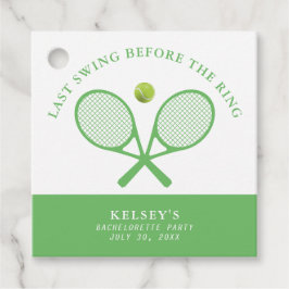 Etiquetas Para Recuerdos Último swing de soltera de tenis antes del anillo