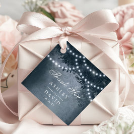 Etiquetas Para Recuerdos Un árbol rústico de la marina ilumina a un Boda de