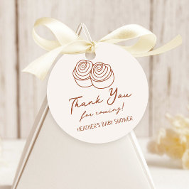 Etiquetas Para Recuerdos Un bollo en el Baby Shower de Oven Bakery Gracias