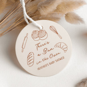 Etiquetas Para Recuerdos Un bollo en la Baby Shower de la panadería de pan