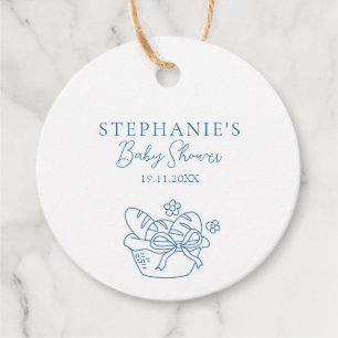 Etiquetas Para Recuerdos Un bollo en la fosa rusa de Baby Shower
