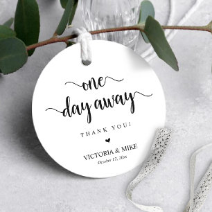 Etiquetas Para Recuerdos Un día más tarde, Boda Gracias, Favor Favo