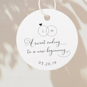 Etiquetas Para Recuerdos Un dulce final para un nuevo comienzo de boda