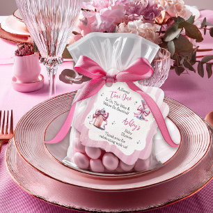 Etiquetas Para Recuerdos Un dulce Tini Un Chica De Coqueta Rosa Baby Shower