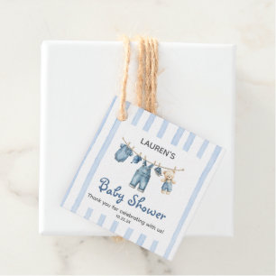 Etiquetas Para Recuerdos Un Jean Boy Baby Shower azul