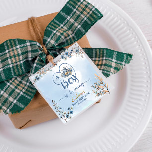 Etiquetas Para Recuerdos Un niño prepara un Fiesta de té Baby Shower
