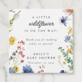 Etiquetas Para Recuerdos Un pequeño Baby Shower de flores silvestres