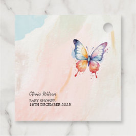 Etiquetas Para Recuerdos Un pequeño Baby Shower de mariposa pintoresca