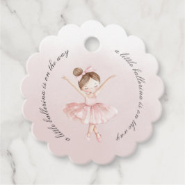 Etiquetas Para Recuerdos Un pequeño Ballerina Watercolor Chica Baby Shower