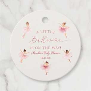 Etiquetas Para Recuerdos Un pequeño ballet rosado Baby Shower