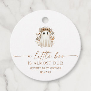 Etiquetas Para Recuerdos Un pequeño Boo Fantasma Flor salvaje Baby Shower