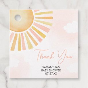 Etiquetas Para Recuerdos Un pequeño rayo de luz solar en Baby Shower Square
