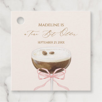 Etiquetas Para Recuerdos Un Poco Más Viejo Martini De Espresso Rayado Cumpl
