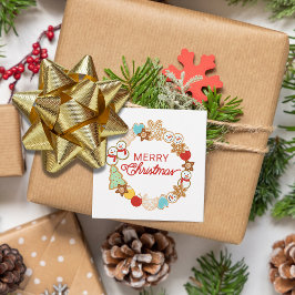 Etiquetas Para Recuerdos Un regalo de Cookie Wreath de Navidades Cute