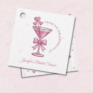 Etiquetas Para Recuerdos Un Tini Bit Engaged Pink Martini Desayuno Nupcial