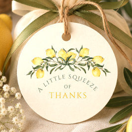 Etiquetas Para Recuerdos Un Toque de Gracias Limón Cítrico Baby Shower