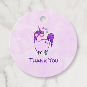 Etiquetas Para Recuerdos Un unicornio lindo con forma de corazón gracias