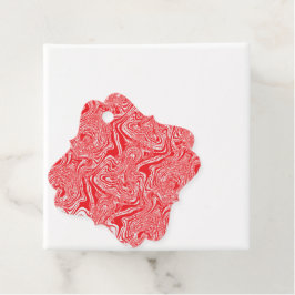 Etiquetas Para Recuerdos una imagen roja y blanca de un patrón sobre una es