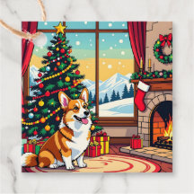 Una linda Navidad de Corgi festivo