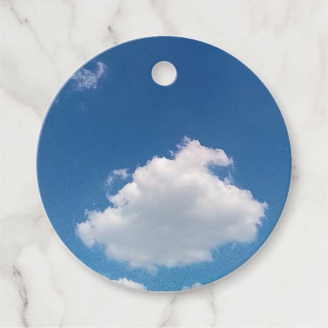 Etiquetas Para Recuerdos Una nube simple (Anverso)